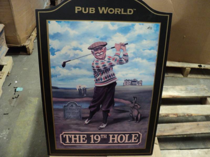 lot 18 image: The 19th Hole Picture 15 x 22...