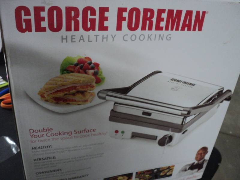 lot 39 image: George Foreman Panini Grill...
