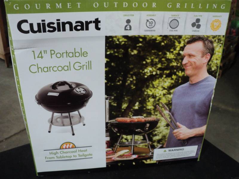 lot 53 image: Cuisinart 14 Portable Charcoal Gri...