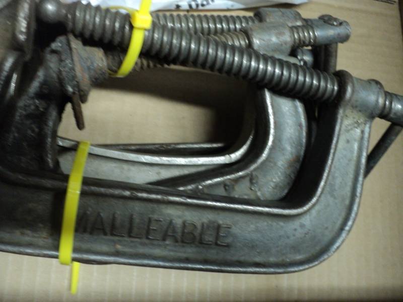 lot 72 image: 5 Malleable Metal Clamps...