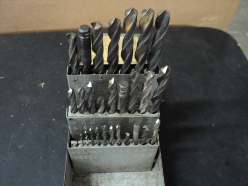 lot 128 image: Lot of Drill Bits in Metal Case...