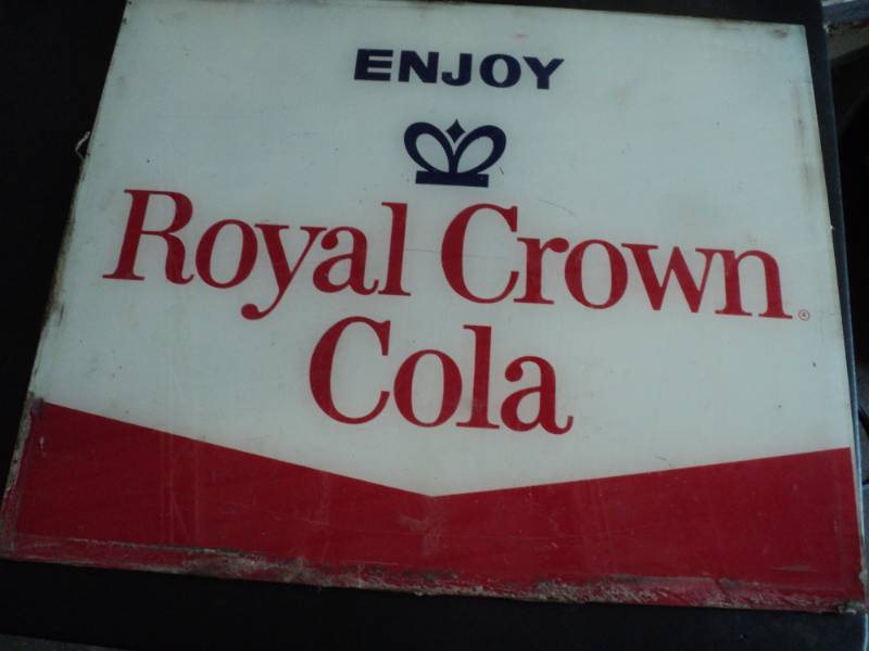 lot 153 image: Royal Crown Cola Plexiglass 18 x 15...
