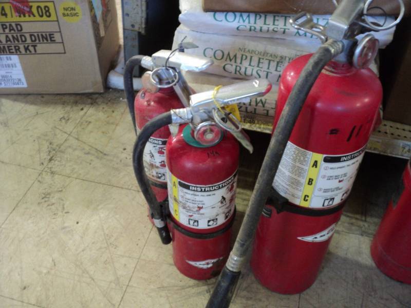 lot 234 image: 3 Fire Extinguishers fully charged...