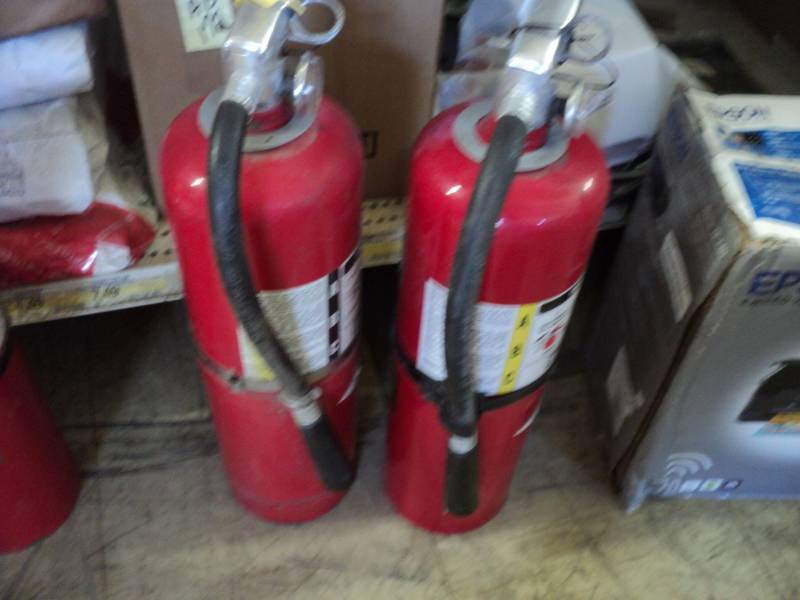 lot 235 image: 2 Large Size Fire Extinguishers fu...