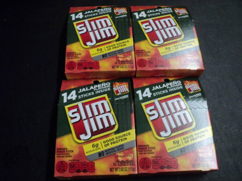 lot 242 image: 4 Boxes of Slim Jims each box has...