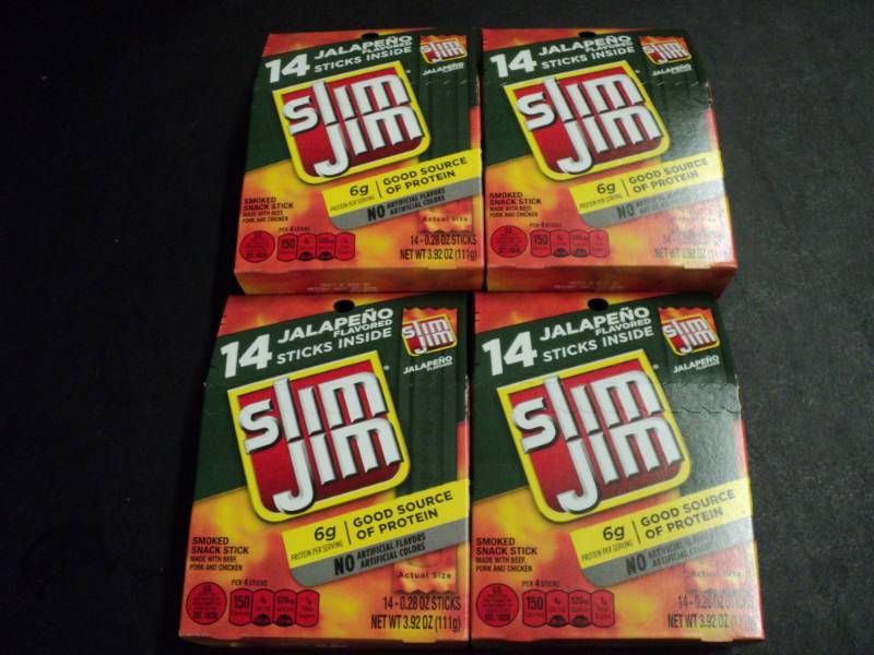 lot 243 image: 4 Boxes of Slim Jims each box has...