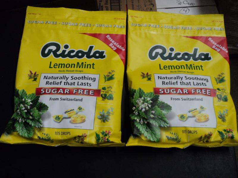 lot 276 image: 2 Bags Ricola Lemon Mint Herb Throa...
