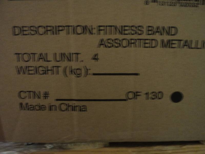lot 322 image: Pallet of Assorted Metallic Fitness...