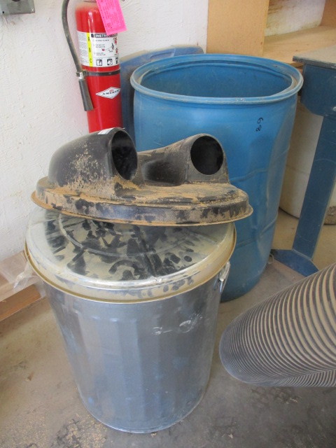 lot 68 image: Cans with dust collector adaptor
