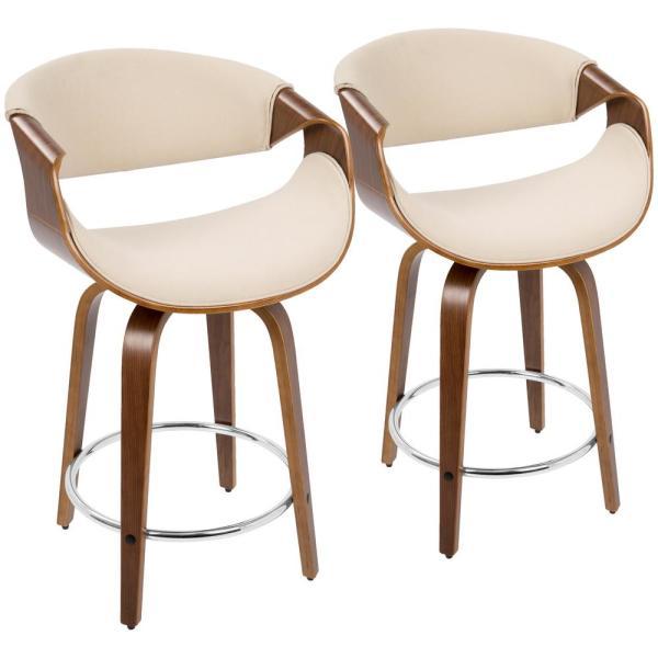 lot 65 image: Lumisource Curvini 24 in. Walnut an...