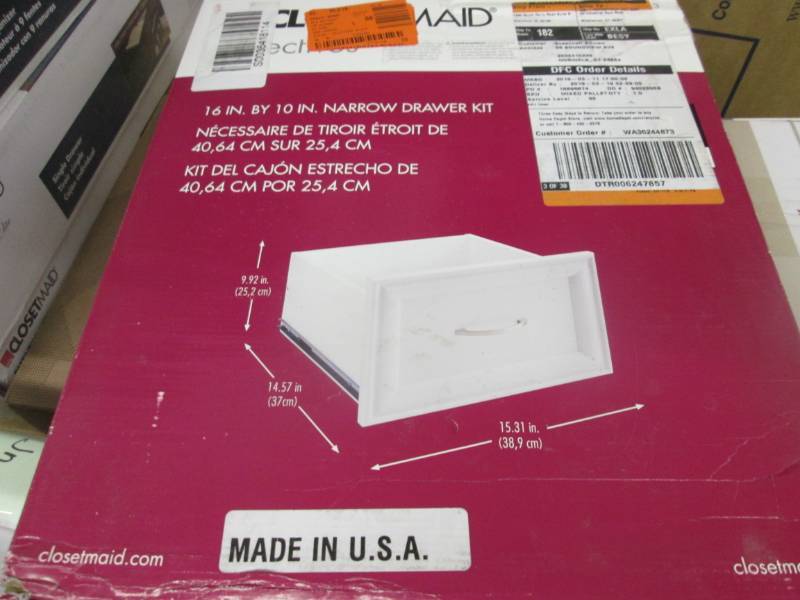 lot 16 image: ClosetMaid 16 in. x 10 in. White De...