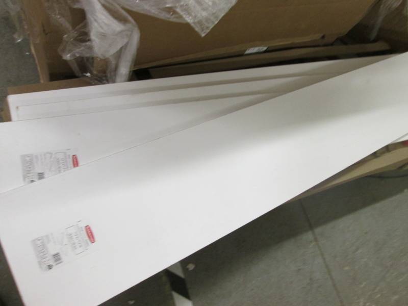 lot 59 image: 4 Rubbermaid 12 in. x 72 in. White ...