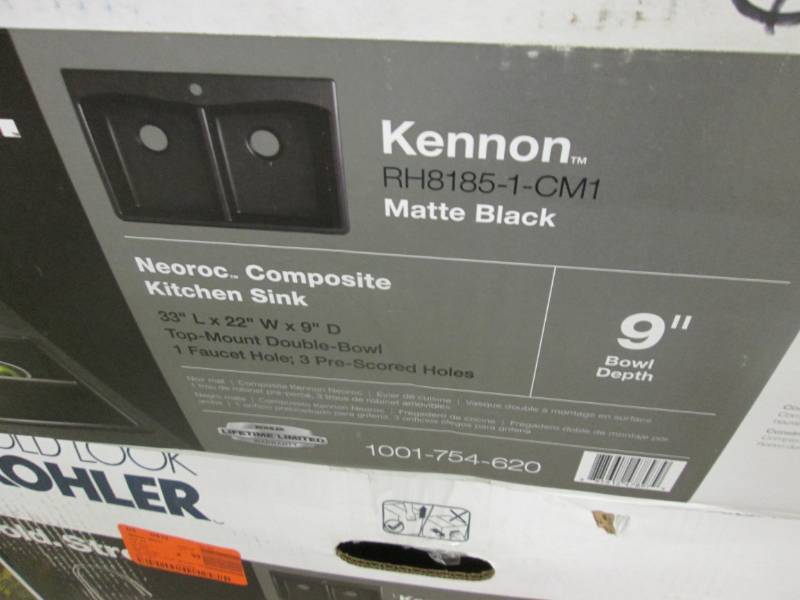 lot 104 image: Lot of 5, all are cracked or broke corners, Kohler Kennon