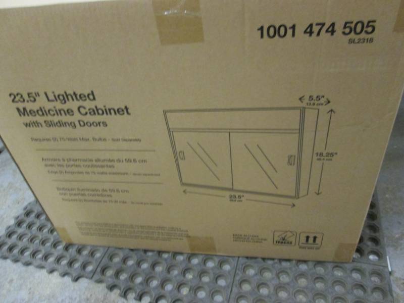 lot 120 image: 23.5 inch Lighted Medicine Cabinet ...