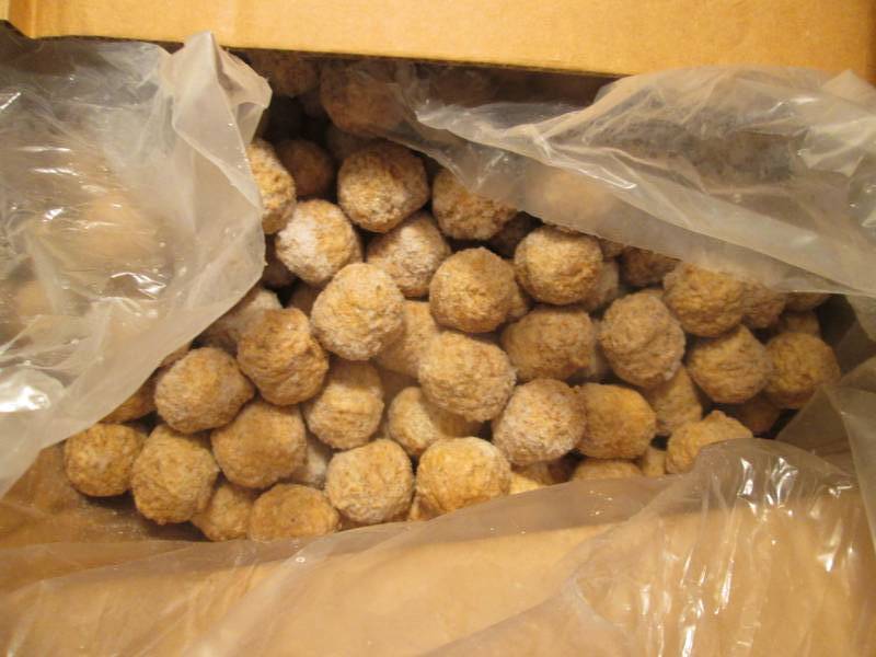 lot 167 image: 30 lb Case Frozen Pre-cooked Meatba...