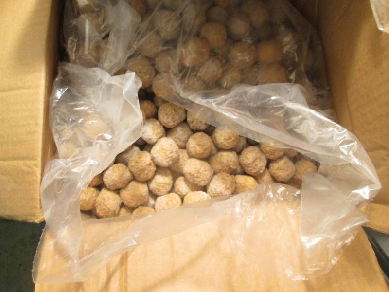 lot 171 image: 30 lb Case Frozen Pre-cooked Meatba...