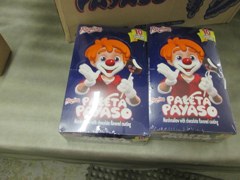 lot 189 image: 6 Boxes of 10 Ricolino  Paleta Paya...