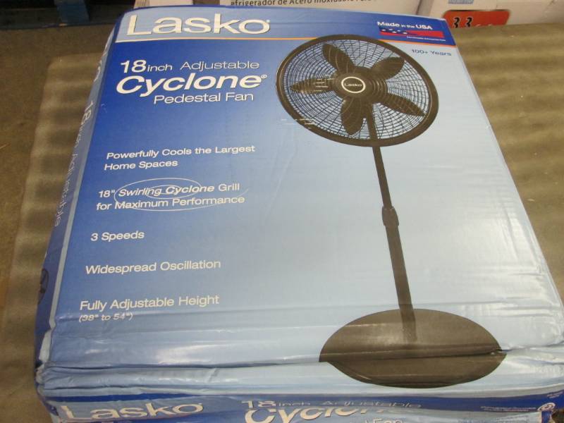 lot 297 image: Lasko Cyclone 18 in. Adjustable Ped...