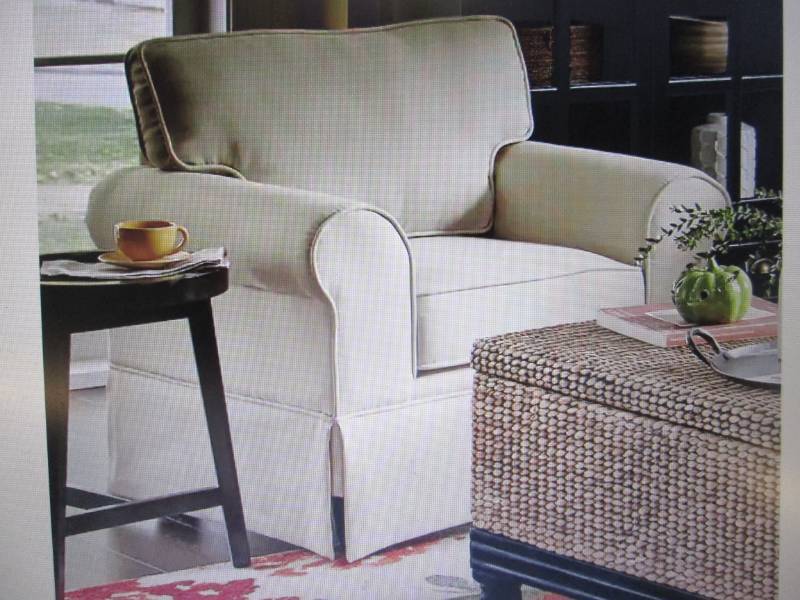 lot 25 image: Shannon Skirted Chair open box Reta...