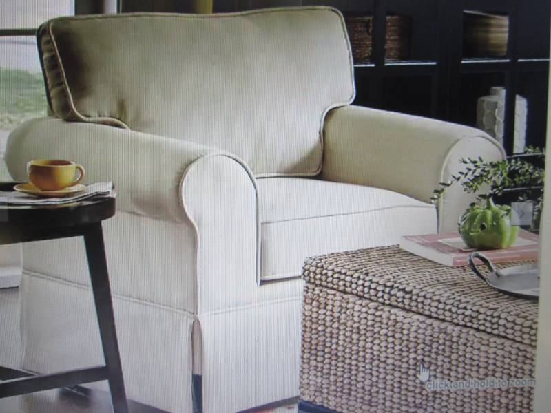 lot 49 image: Shannon Skirted Chair open box Reta...