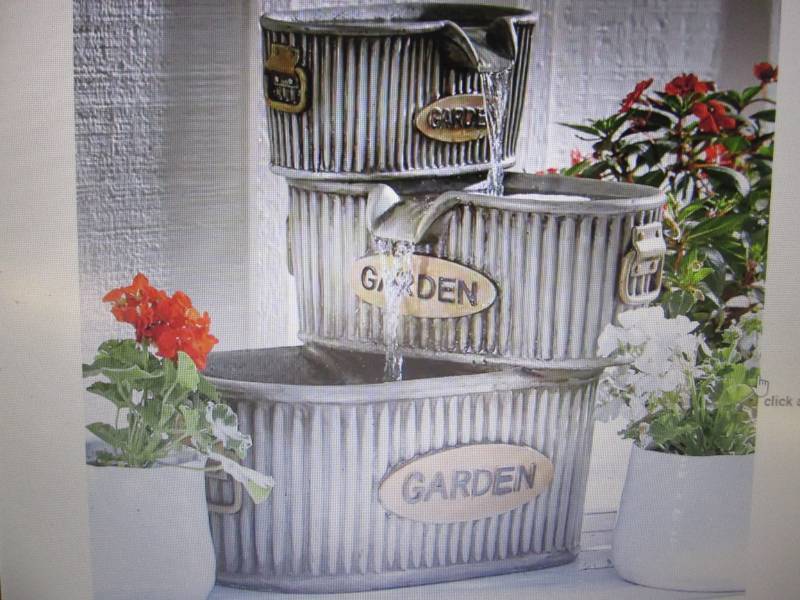 lot 64 image: Tiered Garden Bucket Fountain open ...