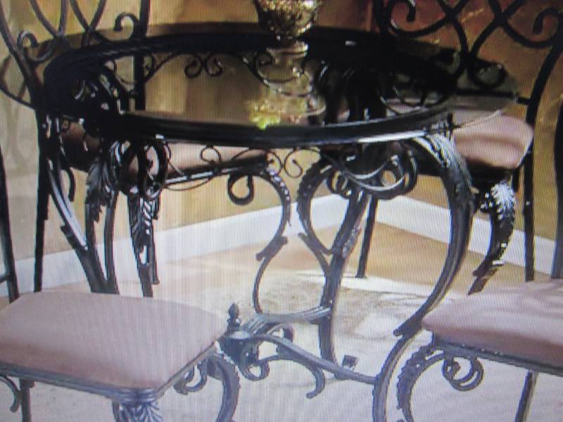 lot 82 image: Glass Top Table open box Retail $19...