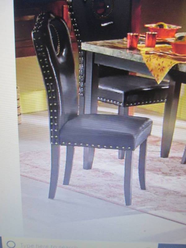 lot 86 image: Nailhead Dining Chair open box Reta...