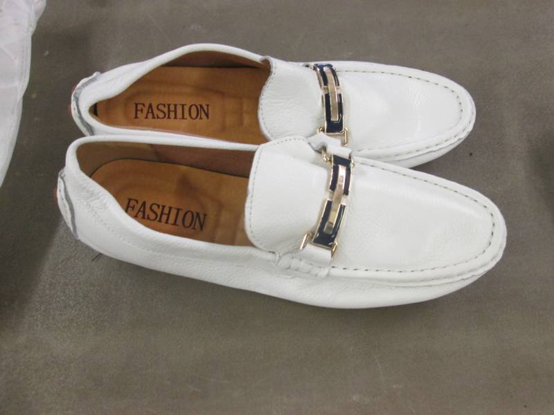 lot 188 image: White Loafers Size 7.5...