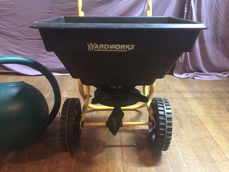 lot 17 image: Yardworks Lawn Spreader & Watering Can