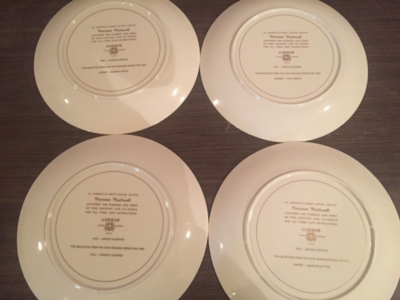 lot 26 image: 1976 Norman Rockwell Set of Plates