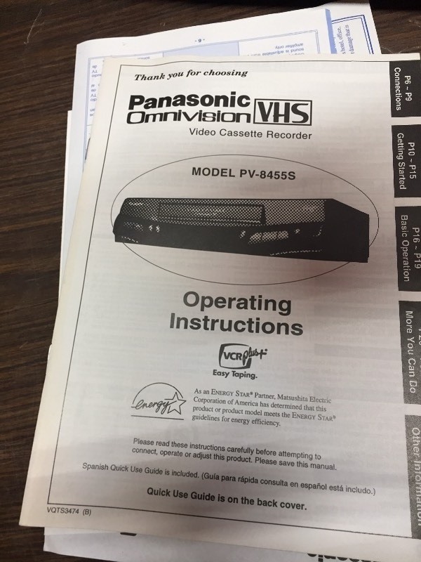lot 46 image: Panasonic VCR & Portable Stereo