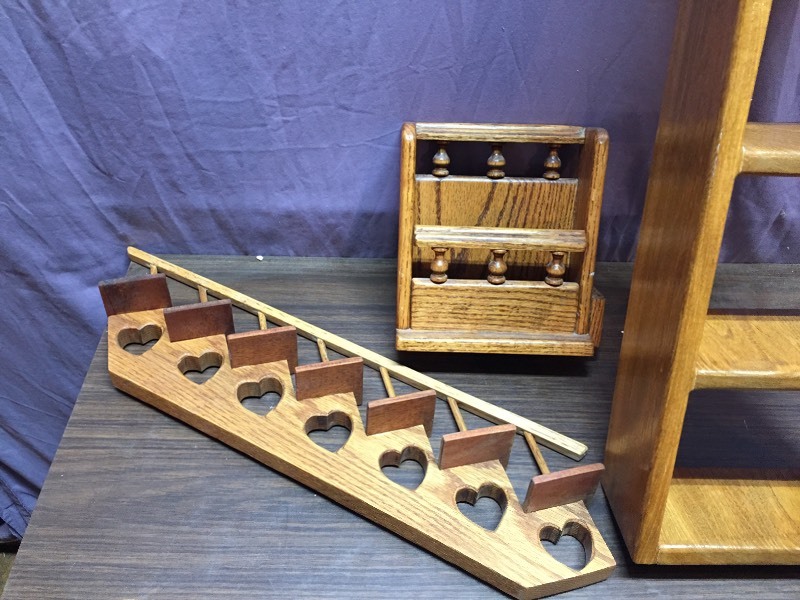 lot 51 image: Oak Wall Shelves