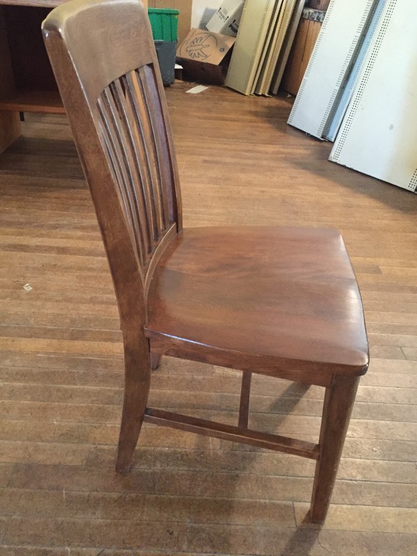 lot 63 image: Sturdy Solid Wood Chair