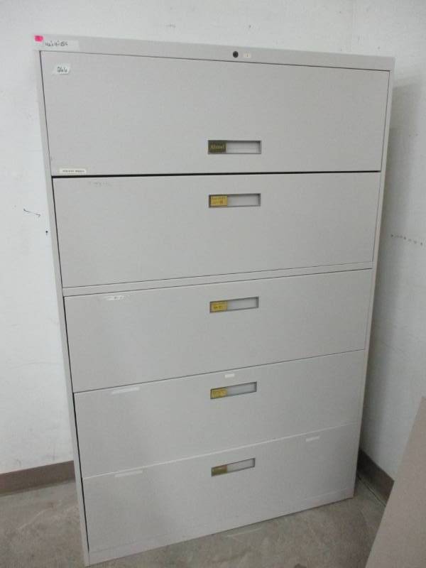 lot 9 image: 5 drawer file cabinet 42 x 18 x 65