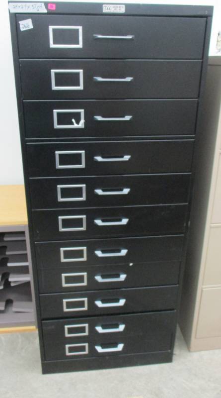lot 18 image: Divided Drawers Cabinet 11 drawers 24 x 24 x 57 12