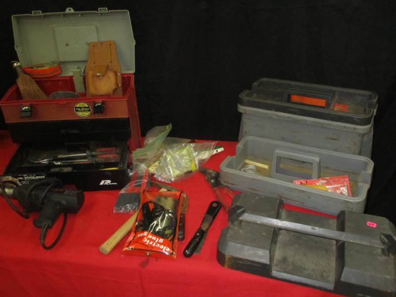 lot 64 image: 2 Tool Boxes with misc tools