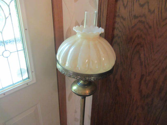 Floor Lamp, Iridescent Shade