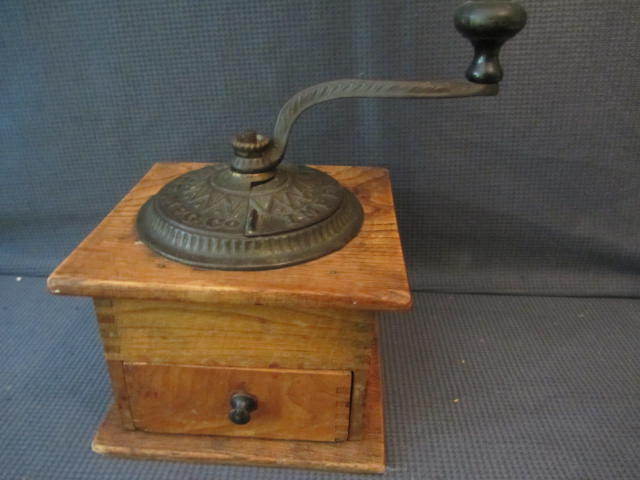 Antique Box Coffee Grinder