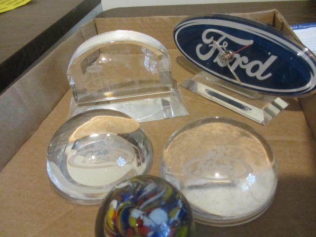 Paperweights, Ford Clock