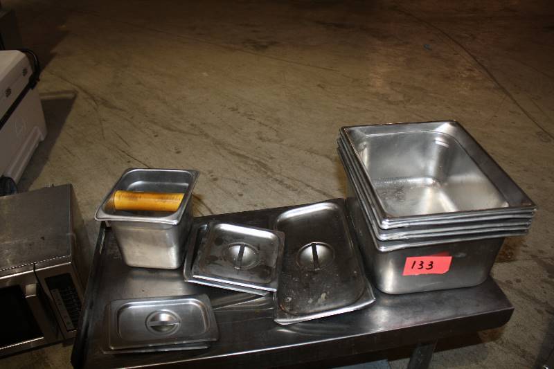 lot 133 image: Misc Stainless Containers and Lids