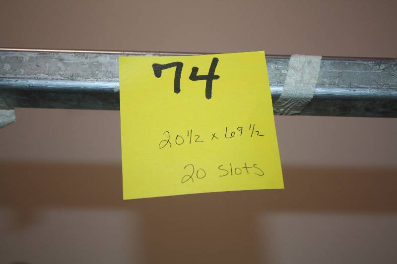 lot 74 image: 2 Tier Green Epoxy Shelving36X18X61