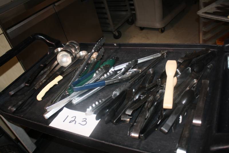 lot 123 image: Assorted Tongs and Laddles