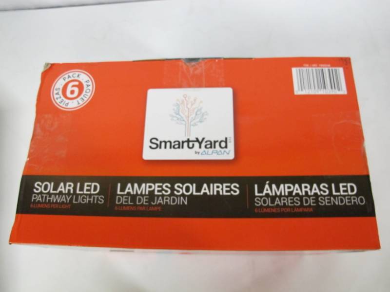 lot 24 image: SmartYard by Alpan 6 Pack Solar LED Pathway Lights