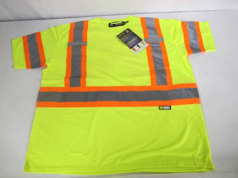 lot 87 image: Holmes Workwear HI-VIS Yellow Short Sleeve T-Shirt, 3XL