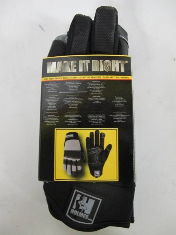 lot 40 image: Holmes WorkWear High-Performance Work Gloves, MM, 2 Pairs -NEW