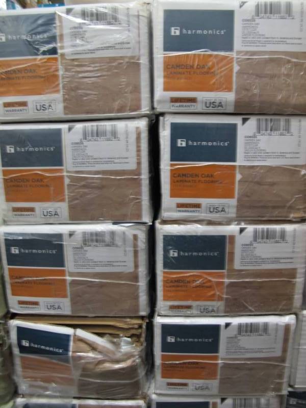 lot F10 image: 10 Boxes of Harmonics Camden Oak Laminate Flooring - Roughly 200 Sq Ft.