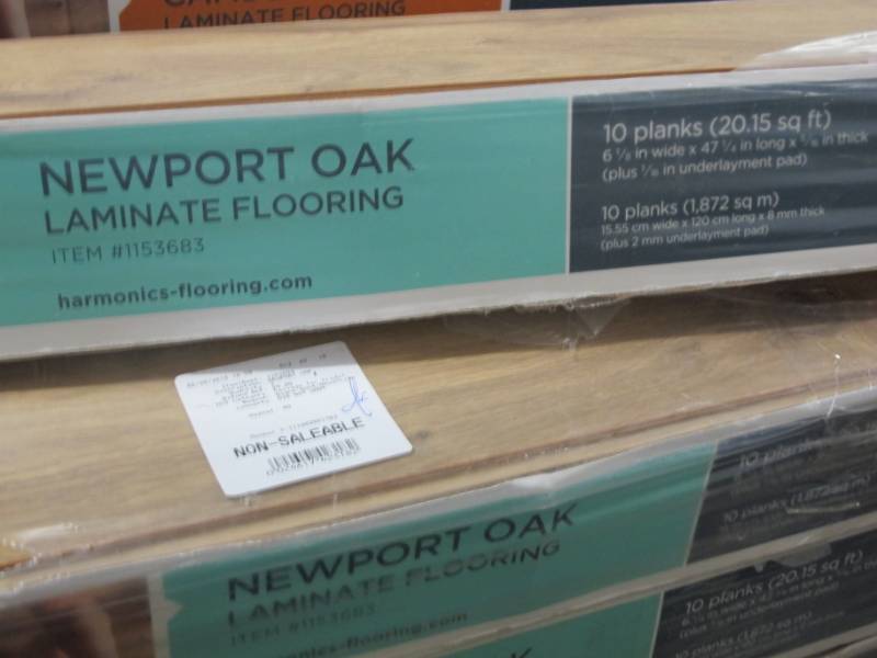 lot F8 image: Lot of Harmonics Newport Oak Laminate Flooring - 6 Boxes - Roughly 120 Sq Ft
