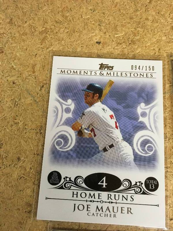 lot 62 image: Four Joe Mauer Cards