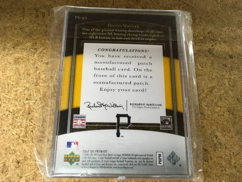 lot 73 image: Honus Wagner Patch Card 4350