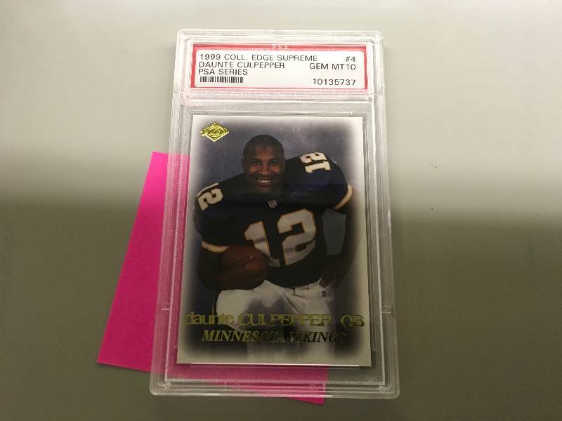 lot 40 image: 1999 Coll. Edge Supreme Daunte Culpepper 10 Mint Card
